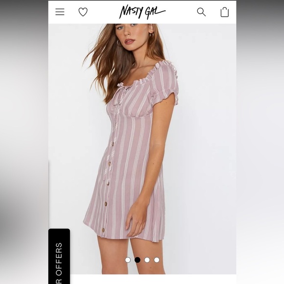 NWT Nasty Gal Striped Dress - Picture 4 of 4